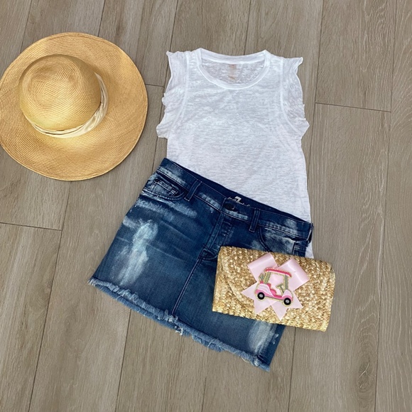 Golf Lover Rattan Straw Clutch - Picture 3 of 3